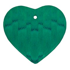 Love To One Color To Love Green Heart Ornament (two Sides) by pepitasart