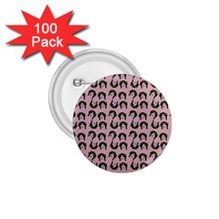 Retro Girl Daisy Chain Pattern Light Pink 1 75  Buttons (100 Pack)  by snowwhitegirl