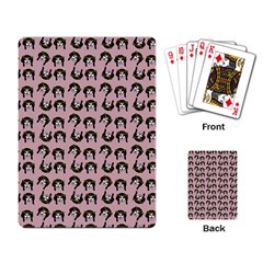 Retro Girl Daisy Chain Pattern Light Pink Playing Cards Single Design (rectangle) by snowwhitegirl