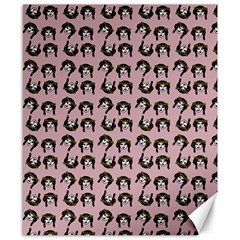 Retro Girl Daisy Chain Pattern Light Pink Canvas 8  X 10  by snowwhitegirl