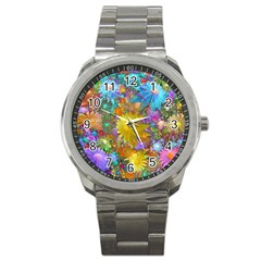 Apo Flower Power Sport Metal Watch by WolfepawFractals