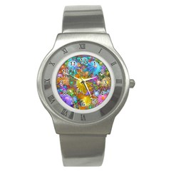 Apo Flower Power Stainless Steel Watch by WolfepawFractals