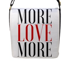 More Love More Flap Closure Messenger Bag (l) by Lovemore