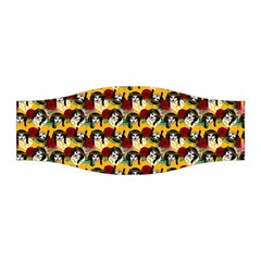 Vintage Hippie Girl Pattern Yellow Stretchable Headband by snowwhitegirl