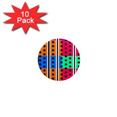 Polka Dots Two Times 5 Black 1  Mini Magnet (10 Pack)  by impacteesstreetwearten