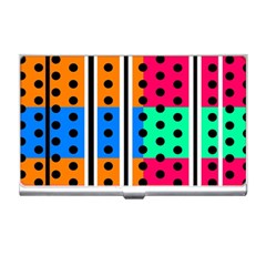 Polka Dots Two Times 5 Black Business Card Holder by impacteesstreetwearten