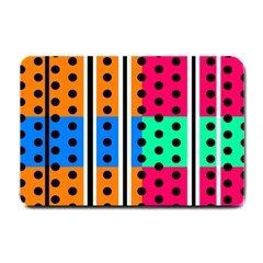 Polka Dots Two Times 5 Black Small Doormat  by impacteesstreetwearten