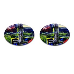 Between Two Moons 7 Cufflinks (oval) by bestdesignintheworld