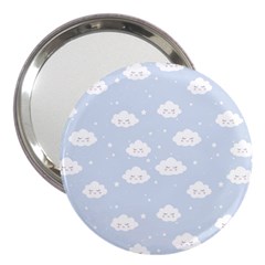 Kawaii Cloud Pattern 3  Handbag Mirrors by Valentinaart