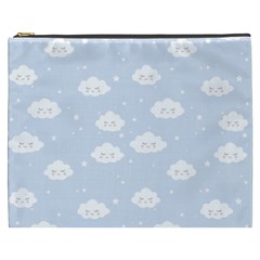 Kawaii Cloud Pattern Cosmetic Bag (xxxl) by Valentinaart