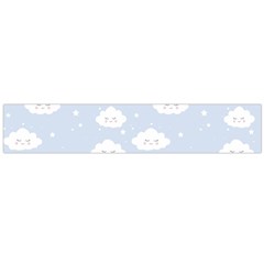 Kawaii Cloud Pattern Large Flano Scarf  by Valentinaart
