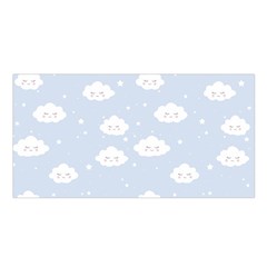 Kawaii Cloud Pattern Satin Shawl by Valentinaart