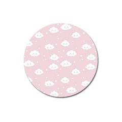 Kawaii cloud pattern Magnet 3  (Round)