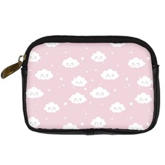 Kawaii Cloud Pattern Digital Camera Leather Case by Valentinaart