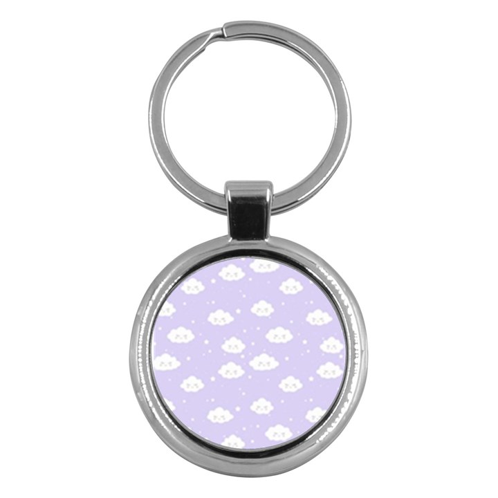 Kawaii cloud pattern Key Chain (Round)