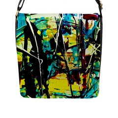 Dance Of Oil Towers 1 1 Flap Closure Messenger Bag (l) by bestdesignintheworld