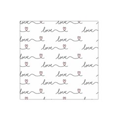 Pattern With Love Words Satin Bandana Scarf by Vaneshart