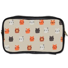 Cat Faces Pattern Toiletries Bag (one Side)