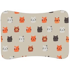 Cat Faces Pattern Velour Seat Head Rest Cushion by Vaneshart