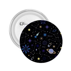 Starry Night  Space Constellations  Stars  Galaxy  Universe Graphic  Illustration 2 25  Buttons by Vaneshart