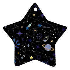 Starry Night  Space Constellations  Stars  Galaxy  Universe Graphic  Illustration Ornament (star) by Vaneshart