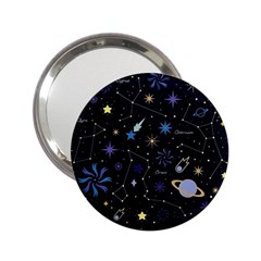 Starry Night  Space Constellations  Stars  Galaxy  Universe Graphic  Illustration 2 25  Handbag Mirrors