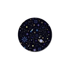 Starry Night  Space Constellations  Stars  Galaxy  Universe Graphic  Illustration Golf Ball Marker (10 Pack) by Vaneshart