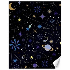 Starry Night  Space Constellations  Stars  Galaxy  Universe Graphic  Illustration Canvas 12  X 16  by Vaneshart