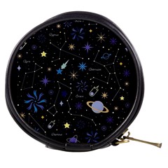 Starry Night  Space Constellations  Stars  Galaxy  Universe Graphic  Illustration Mini Makeup Bag by Vaneshart