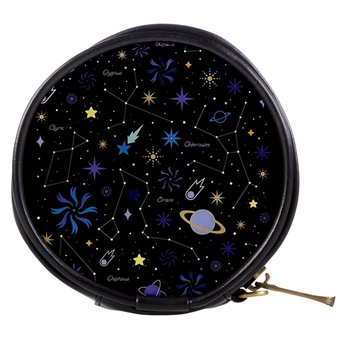 Starry Night  Space Constellations  Stars  Galaxy  Universe Graphic  Illustration Mini Makeup Bag