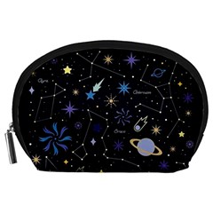 Starry Night  Space Constellations  Stars  Galaxy  Universe Graphic  Illustration Accessory Pouch (large) by Vaneshart