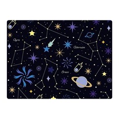 Starry Night  Space Constellations  Stars  Galaxy  Universe Graphic  Illustration Double Sided Flano Blanket (mini)  by Vaneshart