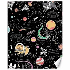 Animals Galaxy Space Canvas 11  X 14  by Vaneshart