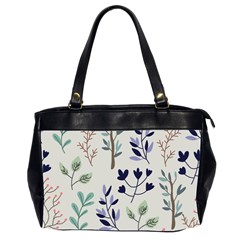 Dark Tone Plant Pattern Oversize Office Handbag (2 Sides)