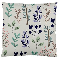 Dark Tone Plant Pattern Large Cushion Case (one Side)