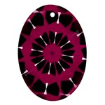 Pink And Black Seamless Pattern Ornament (Oval) Front