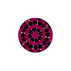 Pink And Black Seamless Pattern Golf Ball Marker