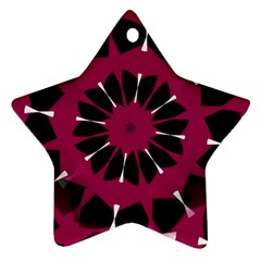 Pink And Black Seamless Pattern Star Ornament (Two Sides)