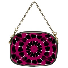 Pink And Black Seamless Pattern Chain Purse (Two Sides)
