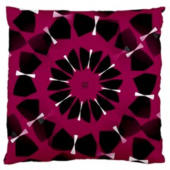 Pink And Black Seamless Pattern Large Cushion Case (One Side)