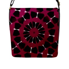 Pink And Black Seamless Pattern Flap Closure Messenger Bag (l)