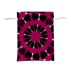 Pink And Black Seamless Pattern Lightweight Drawstring Pouch (m)