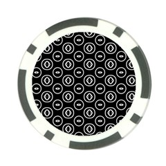 Black And White Pattern Poker Chip Card Guard (10 Pack)