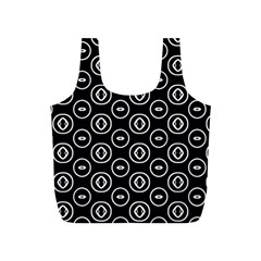 Black And White Pattern Full Print Recycle Bag (s)