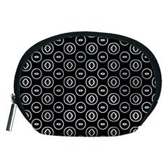 Black And White Pattern Accessory Pouch (medium)