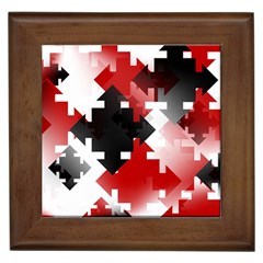 Black And Red Multi Direction Framed Tile