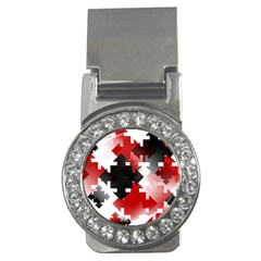 Black And Red Multi Direction Money Clips (cz) 