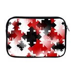Black And Red Multi Direction Apple MacBook Pro 17  Zipper Case Front