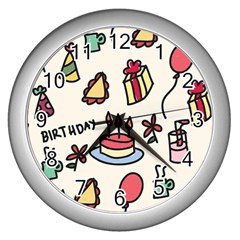 Kids Birthday Wall Clock (silver)