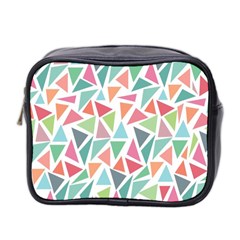 Colorful Triangle Vector Pattern Mini Toiletries Bag (two Sides)